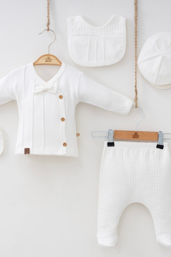 Wholesale 5-Piece Newborn Baby Boys Body Pants Hat Bib Glove 0-3M - Producer: Minizeyn - Wholesale Kids & Baby Clothes From Turkey - TheBS Kids