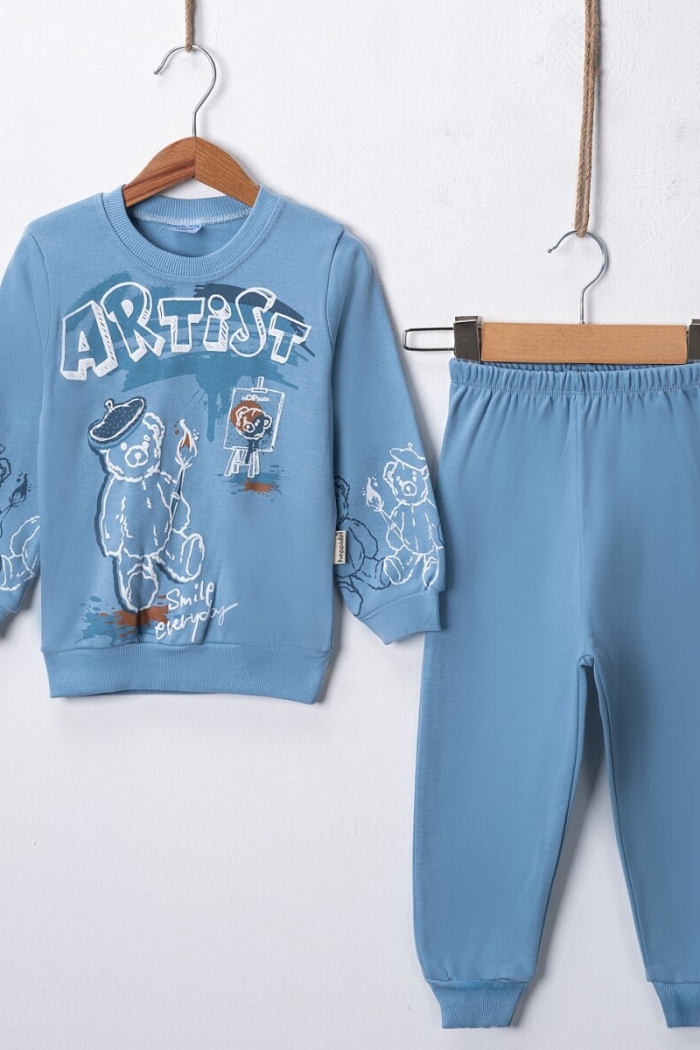 Wholesale Artist Painter Printed Men's 2-Piece 2-4Y - Producer: Hoppidik - Wholesale Kids & Baby Clothes From Turkey - TheBS Kids