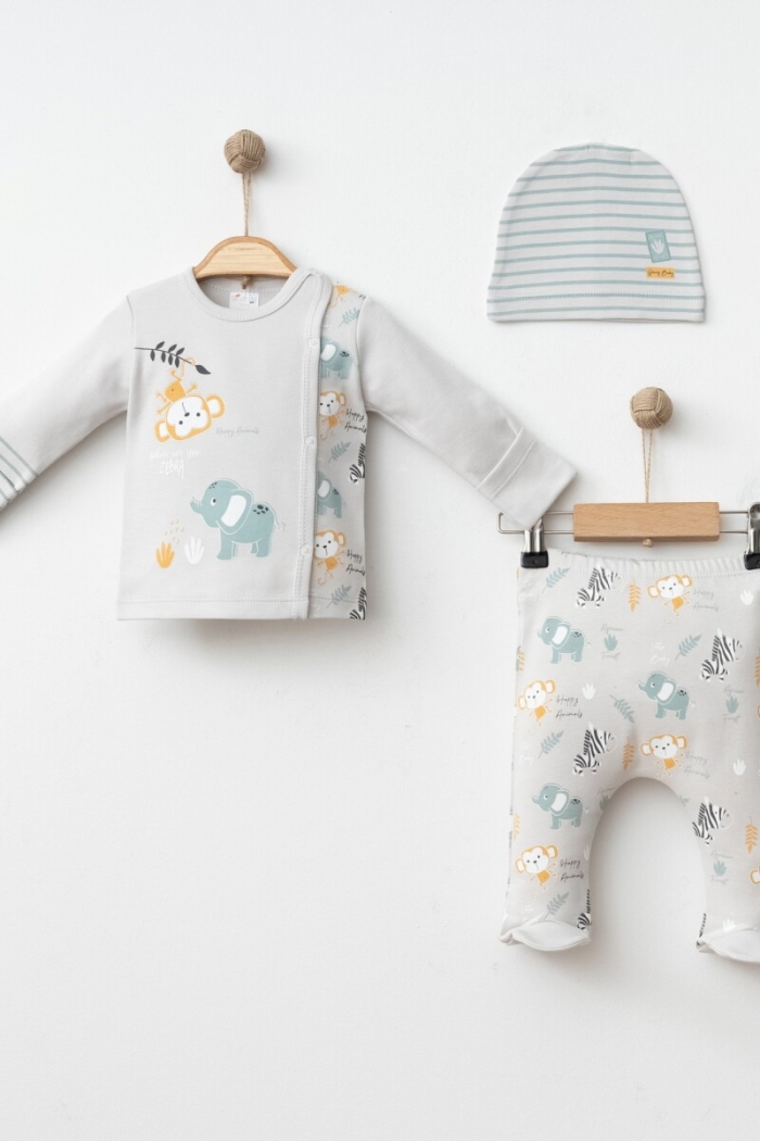 Wholesale Baby Boy 3-Piece Newborn Set 0-3M - Producer: Gümüş Baby - Wholesale Kids & Baby Clothes From Turkey - TheBS Kids