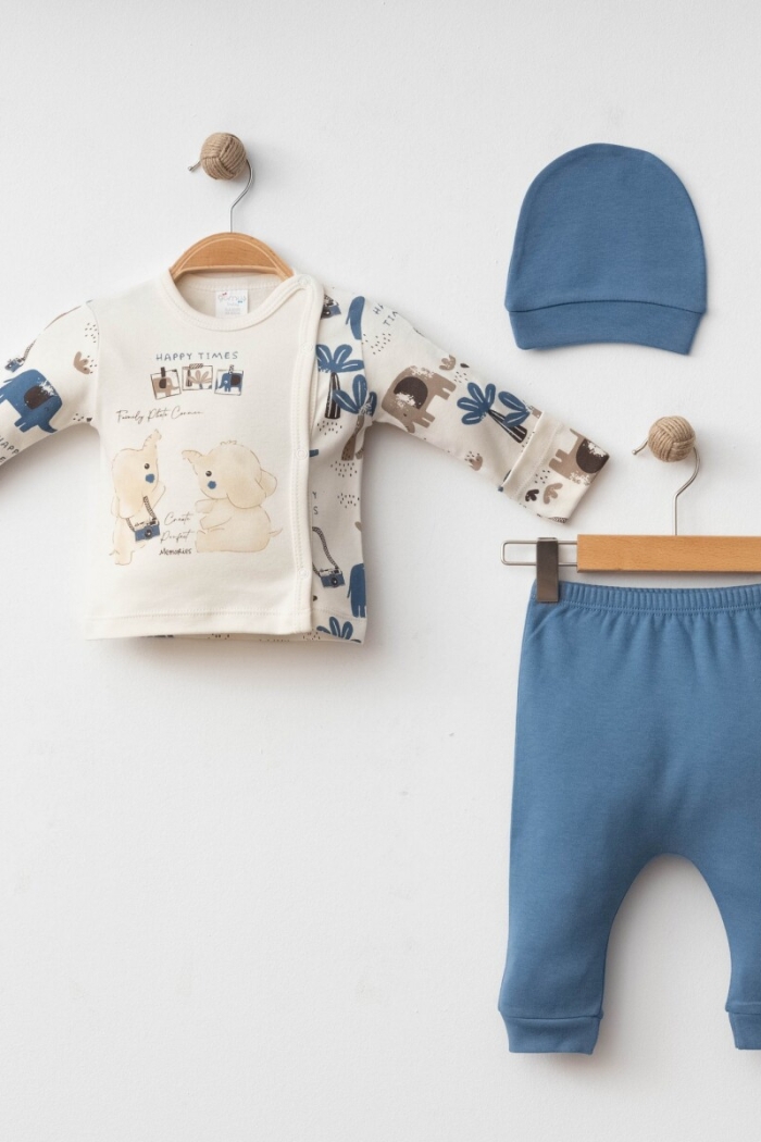 Wholesale Baby Boy 3-piece Newborn Set 0-3M - Producer: Gümüş Baby - Wholesale Kids & Baby Clothes From Turkey - TheBS Kids