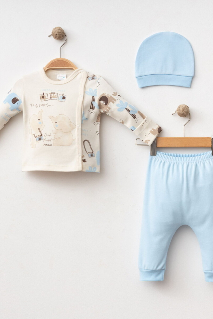 Wholesale Baby Boy 3-piece Newborn Set 0-3M - Producer: Gümüş Baby - Wholesale Kids & Baby Clothes From Turkey - TheBS Kids