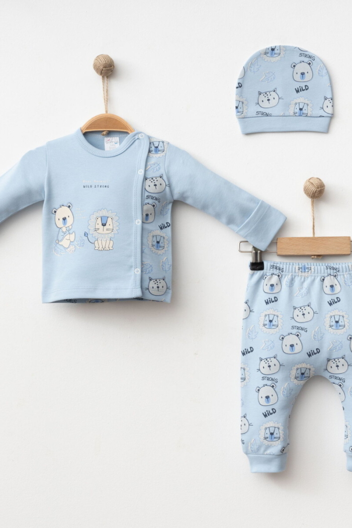 Wholesale Baby Boys' 3-Piece Newborn Set 0-3M - Producer: Gümüş Baby - Wholesale Kids & Baby Clothes From Turkey - TheBS Kids
