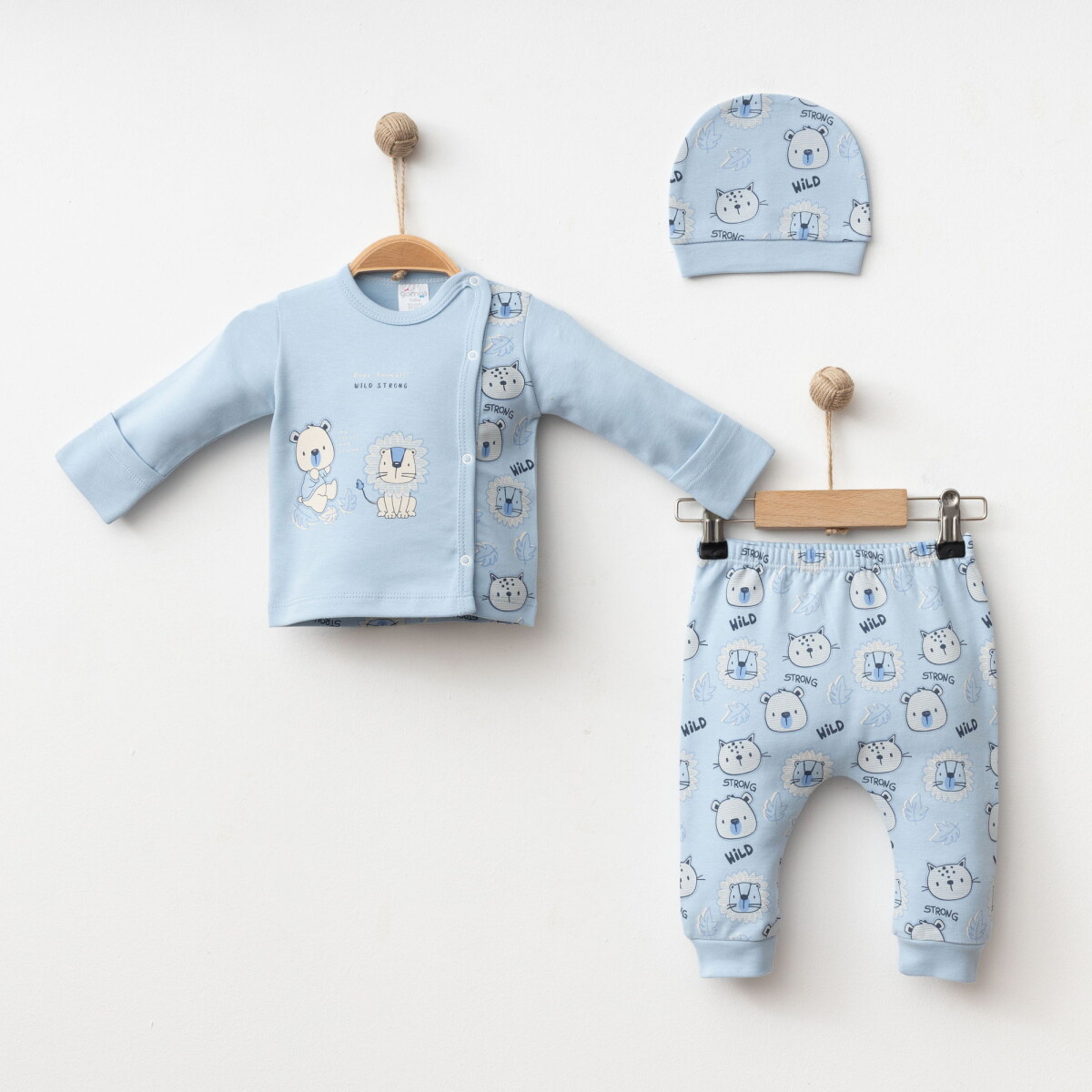 Wholesale Baby Boys' 3-Piece Newborn Set 0-3M - Producer: Gümüş Baby - Wholesale Kids & Baby Clothes From Turkey - TheBS Kids