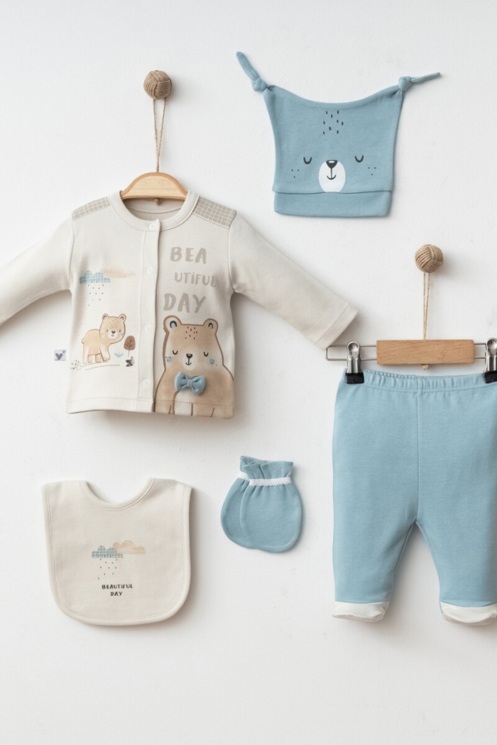 Wholesale Baby Boys 5-Piece Newborn Set 0-3 M - Producer: Vina baby - Wholesale Kids & Baby Clothes From Turkey - TheBS Kids
