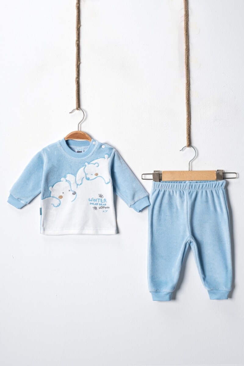 Wholesale Baby Boys Velvet Tracksuit Set 3-9M - Producer: Hoppidik - Wholesale Kids & Baby Clothes From Turkey - TheBS Kids