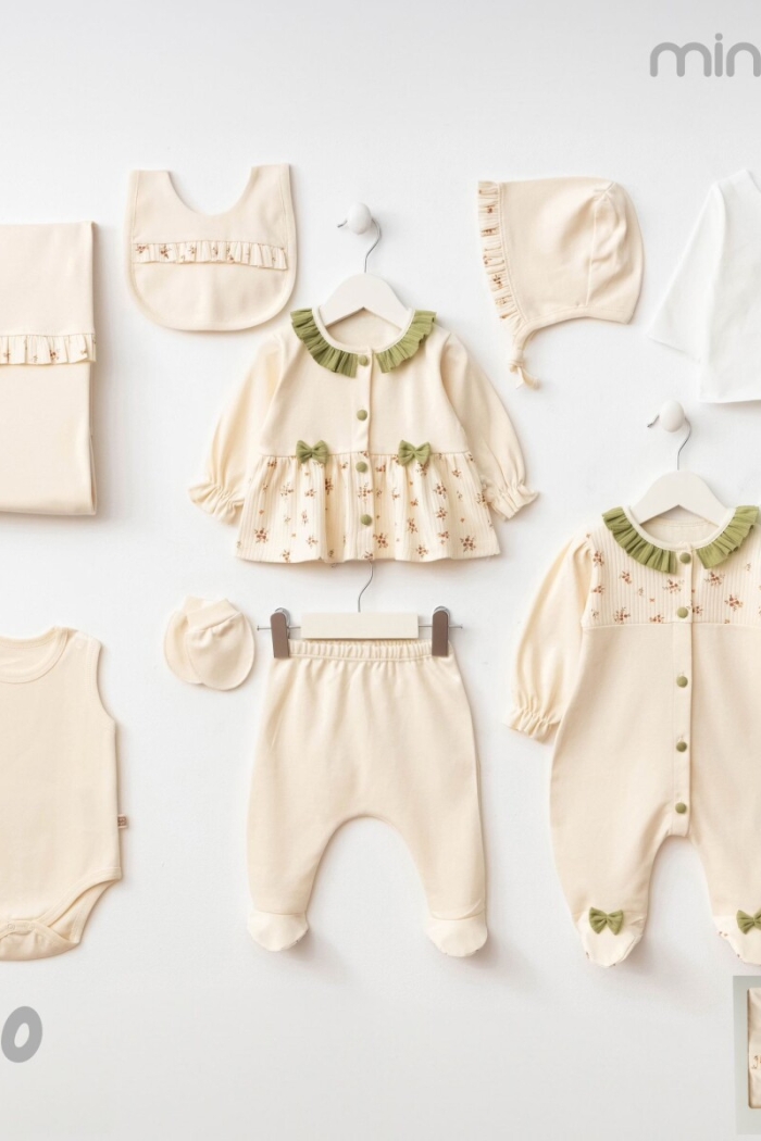 Wholesale Baby Girl 10pcs Baby Girl 10-piece Baby Bootee Suit Boxed 0-3M - Producer: Minizeyn - Wholesale Kids & Baby Clothes From Turkey - TheBS Kids