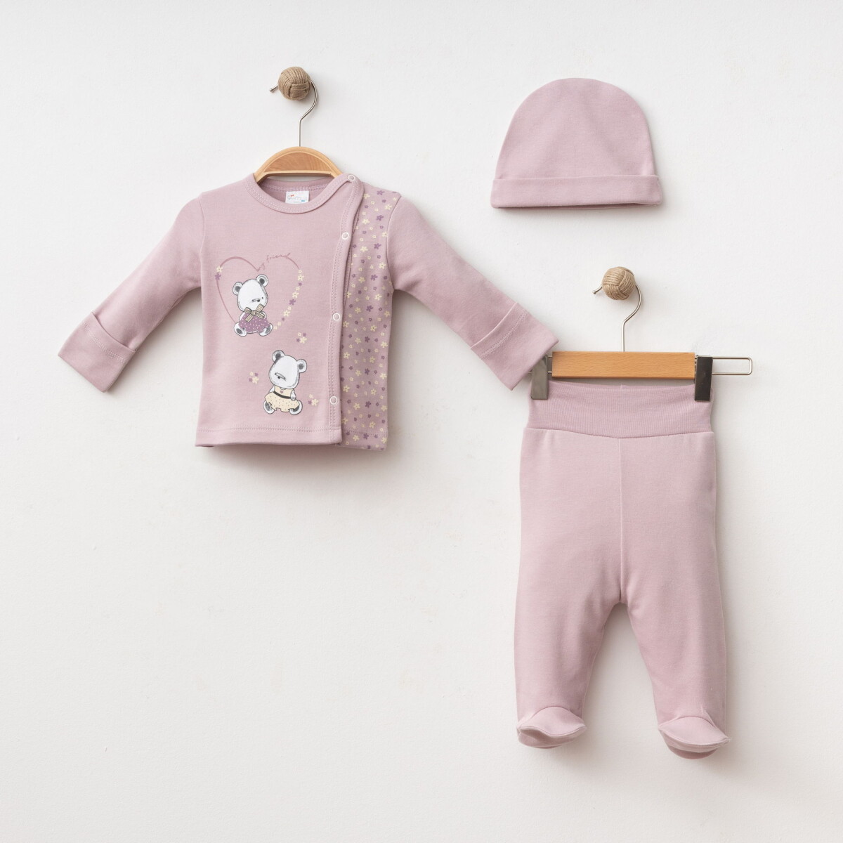 Wholesale Baby Girl 3-Piece Newborn Set 0-3M - Producer: Gümüş Baby - Wholesale Kids & Baby Clothes From Turkey - TheBS Kids