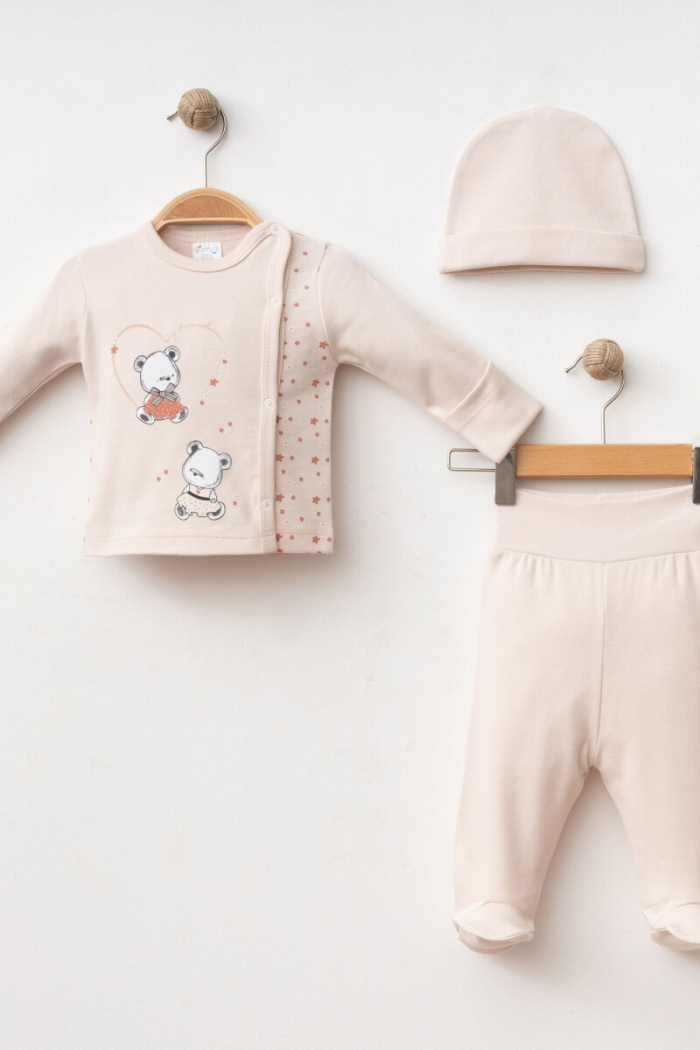 Wholesale Baby Girl 3-Piece Newborn Set 0-3M - Producer: Gümüş Baby - Wholesale Kids & Baby Clothes From Turkey - TheBS Kids