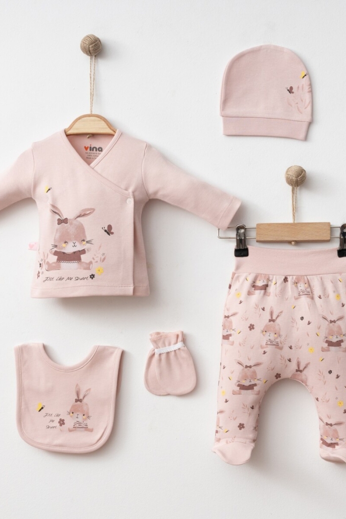 Wholesale Baby Girl 5pcs Newborn Set 0-3M - Producer: Vina baby - Wholesale Kids & Baby Clothes From Turkey - TheBS Kids