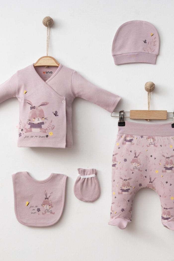 Wholesale Baby Girl 5pcs Newborn Set 0-3M - Producer: Vina baby - Wholesale Kids & Baby Clothes From Turkey - TheBS Kids