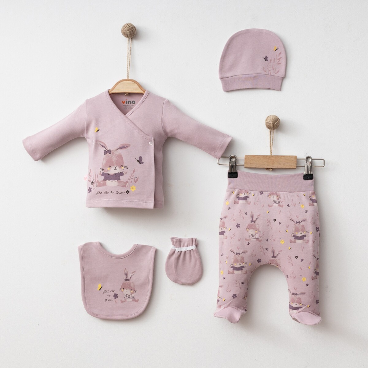 Wholesale Baby Girl 5pcs Newborn Set 0-3M - Producer: Vina baby - Wholesale Kids & Baby Clothes From Turkey - TheBS Kids