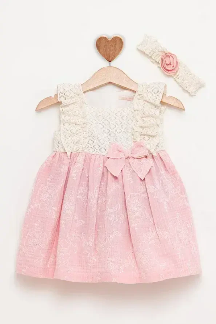 Wholesale Baby Girl Dress and Headband 6-12M - Producer: BabyRose - Wholesale Kids & Baby Clothes From Turkey - TheBS Kids