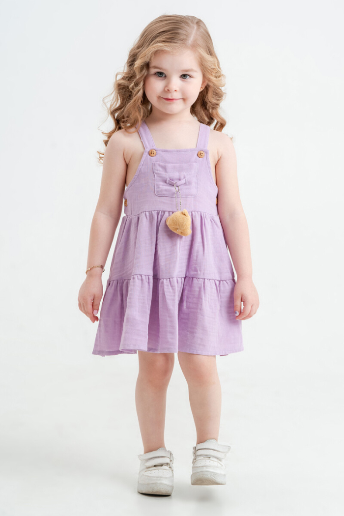 Wholesale Baby Girl Dress with Teddy Bear Accessories 6-18M - Producer: Tuffy - Wholesale Kids & Baby Clothes From Turkey - TheBS Kids
