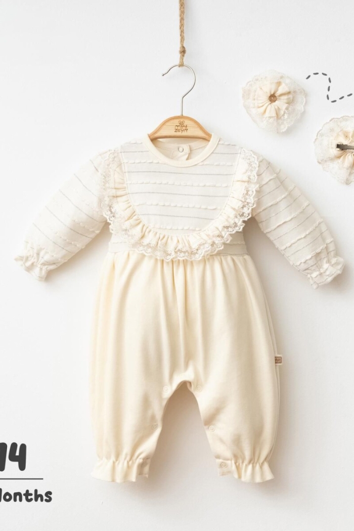 Wholesale Baby Girl Jumpsuit and Hairpin 3-9M - Producer: Minizeyn - Wholesale Kids & Baby Clothes From Turkey - TheBS Kids