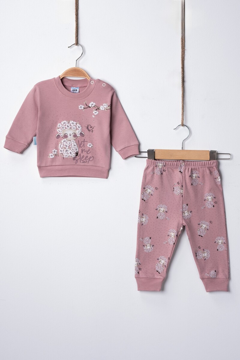 Wholesale Baby Girl Lamb Printed Pajama Set 3-9M - Producer: Hoppidik - Wholesale Kids & Baby Clothes From Turkey - TheBS Kids
