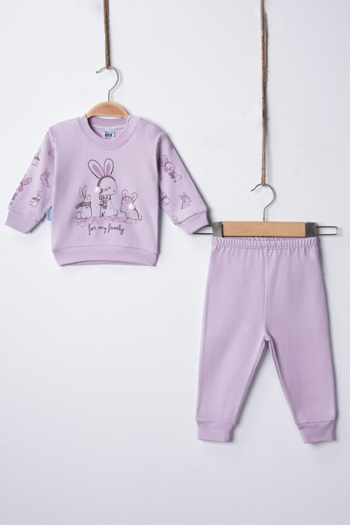 Wholesale Baby Girl Rabbit Pajama Set 3-9M - Producer: Hoppidik - Wholesale Kids & Baby Clothes From Turkey - TheBS Kids