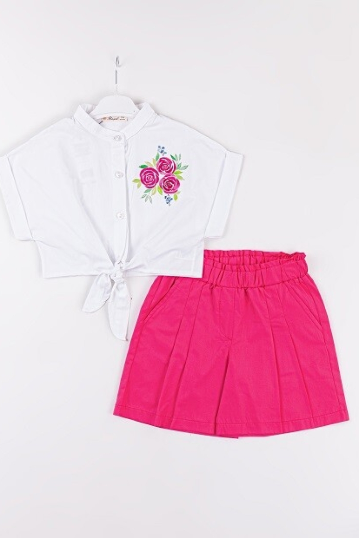 Wholesale Baby Girls 2-Piece Shirt and Shorts Set 7-10Y - Producer: Büşra Bebe - Wholesale Kids & Baby Clothes From Turkey - TheBS Kids