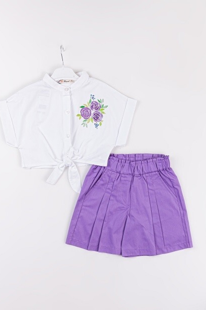 Wholesale Baby Girls 2-Piece Shirt and Shorts Set 7-10Y - Producer: Büşra Bebe - Wholesale Kids & Baby Clothes From Turkey - TheBS Kids