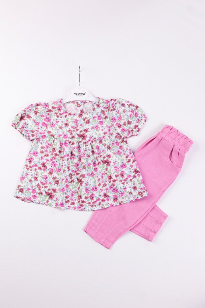 Wholesale Baby Girls 2-Piece T-Shirt and Pants Set 6-18M - Producer: Tuffy - Wholesale Kids & Baby Clothes From Turkey - TheBS Kids