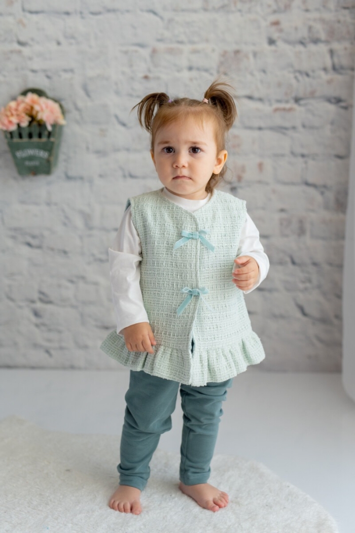Wholesale Baby Girls 3-Piece Vest Blouse and Leggings Set 6-48M - Producer: Zeyland - Wholesale Kids & Baby Clothes From Turkey - TheBS Kids