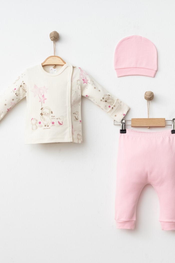Wholesale Baby Girls 3-Pieces Newborn Set 0-3M - Producer: Gümüş Baby - Wholesale Kids & Baby Clothes From Turkey - TheBS Kids