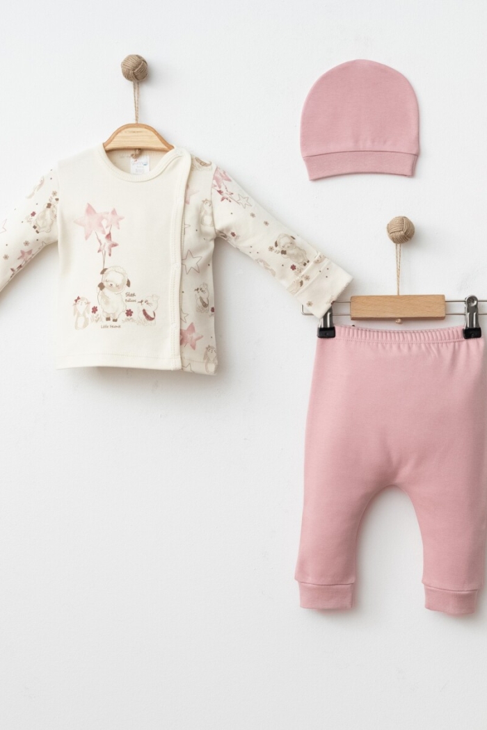 Wholesale Baby Girls 3-Pieces Newborn Set 0-3M - Producer: Gümüş Baby - Wholesale Kids & Baby Clothes From Turkey - TheBS Kids