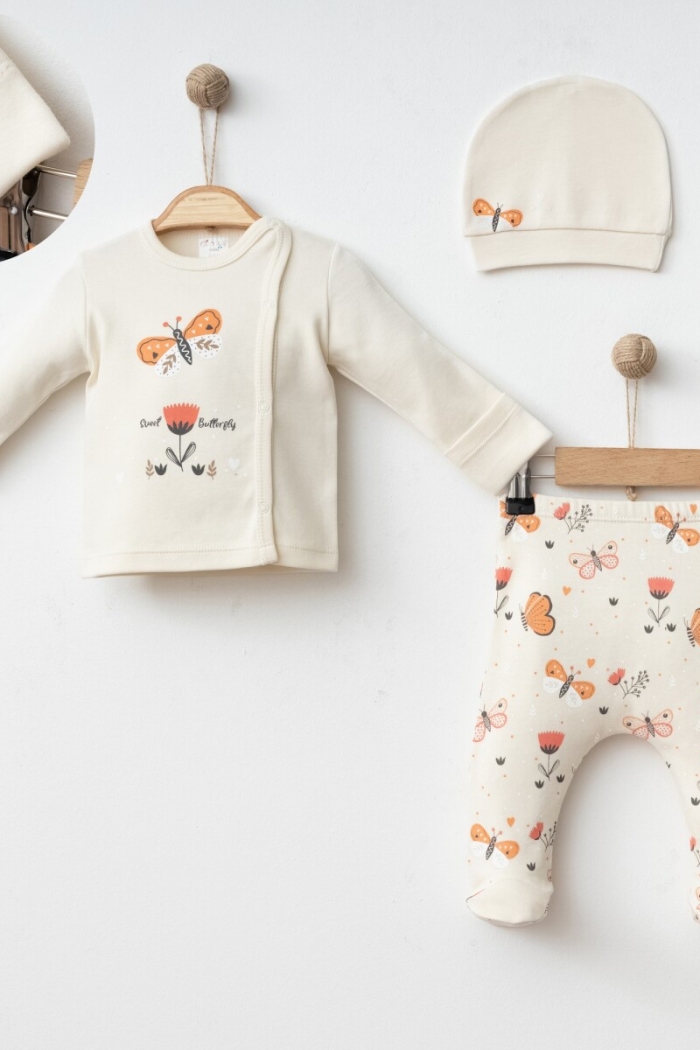 Wholesale Baby Girls 3-Pieces Newborn Set 0-3M - Producer: Gümüş Baby - Wholesale Kids & Baby Clothes From Turkey - TheBS Kids