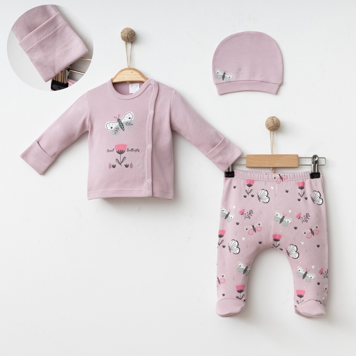 Wholesale Baby Girls 3-Pieces Newborn Set 0-3M - Producer: Gümüş Baby - Wholesale Kids & Baby Clothes From Turkey - TheBS Kids