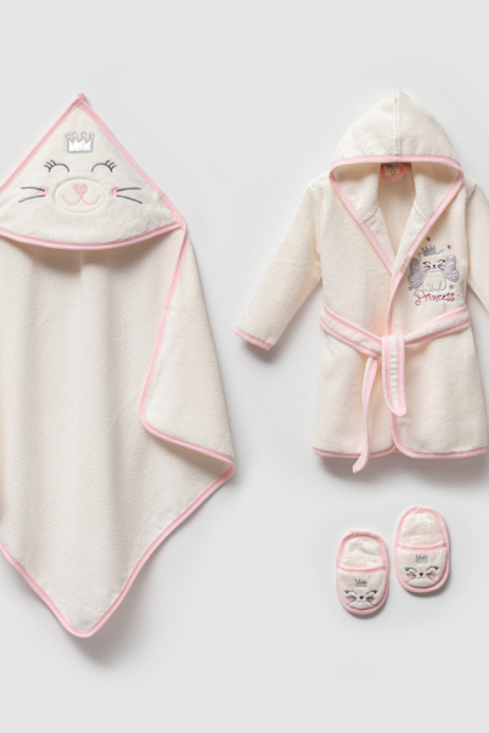 Wholesale Baby Girls 4-Pieces Bathroom Set 0-36M - Producer: Ramel Kids - Wholesale Kids & Baby Clothes From Turkey - TheBS Kids