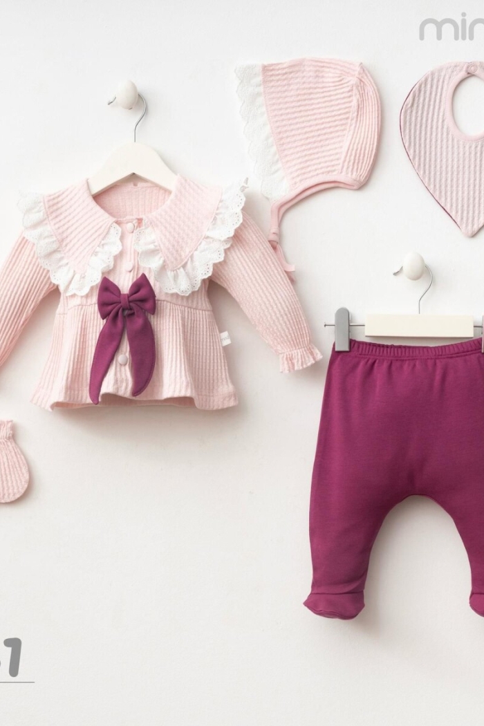 Wholesale Baby Girls 5-Piece Newborn Set 0-3M - Producer: Minizeyn - Wholesale Kids & Baby Clothes From Turkey - TheBS Kids