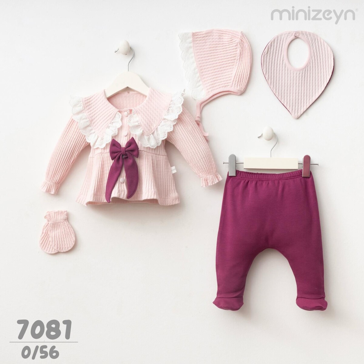 Wholesale Baby Girls 5-Piece Newborn Set 0-3M - Producer: Minizeyn - Wholesale Kids & Baby Clothes From Turkey - TheBS Kids