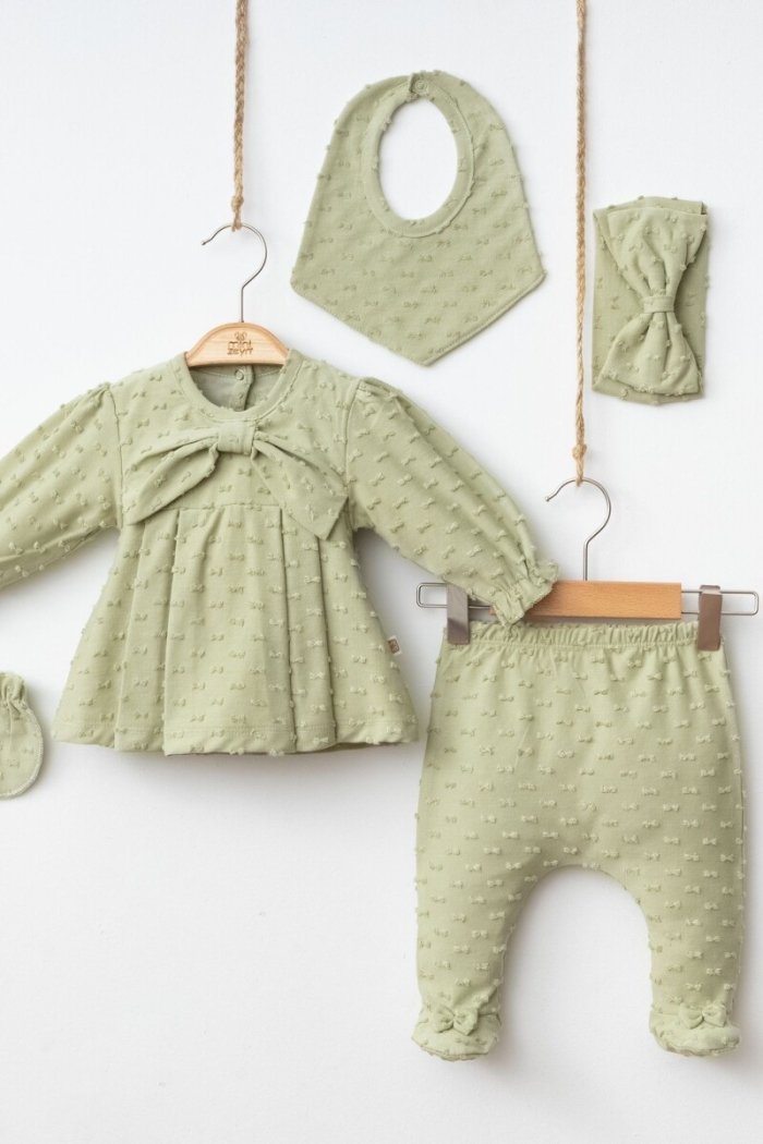 Wholesale Baby Girls 5-Piece Onesies Set 0-3M - Producer: Minizeyn - Wholesale Kids & Baby Clothes From Turkey - TheBS Kids
