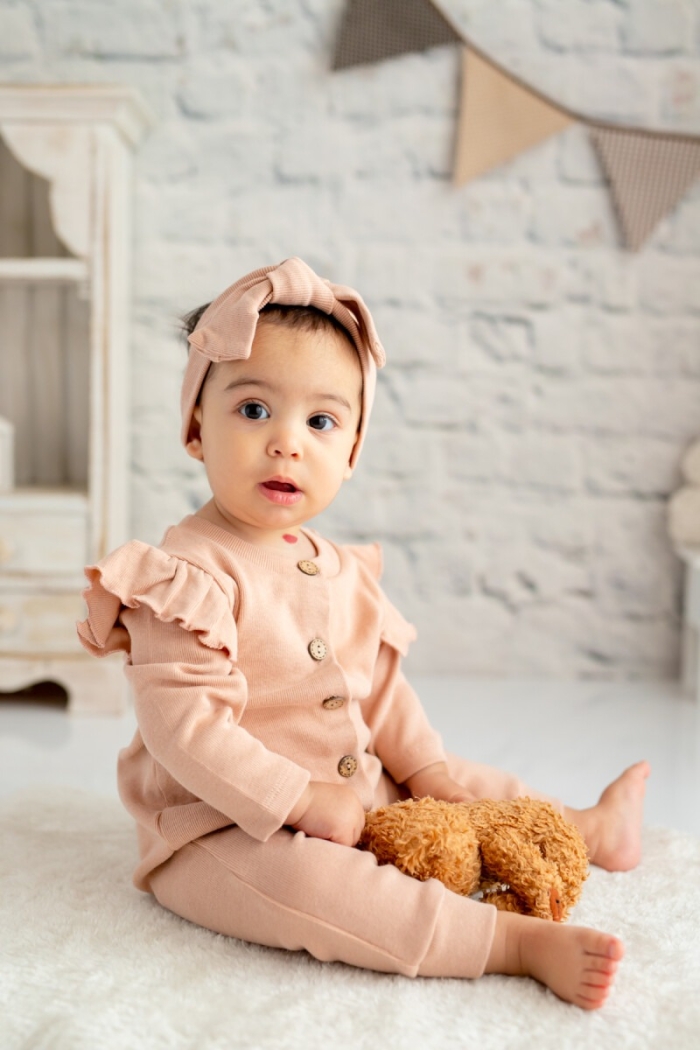 Wholesale Baby Girls Jumpsuit with Button Gots Certificate 100% Organic Cotton 0-24M - Producer: Zeyland - Wholesale Kids & Baby Clothes From Turkey - TheBS Kids