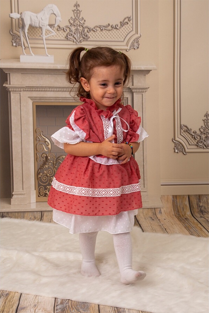 Wholesale Baby Girls Ruffled Dress 6-18M - Producer: KidsRoom - Wholesale Kids & Baby Clothes From Turkey - TheBS Kids