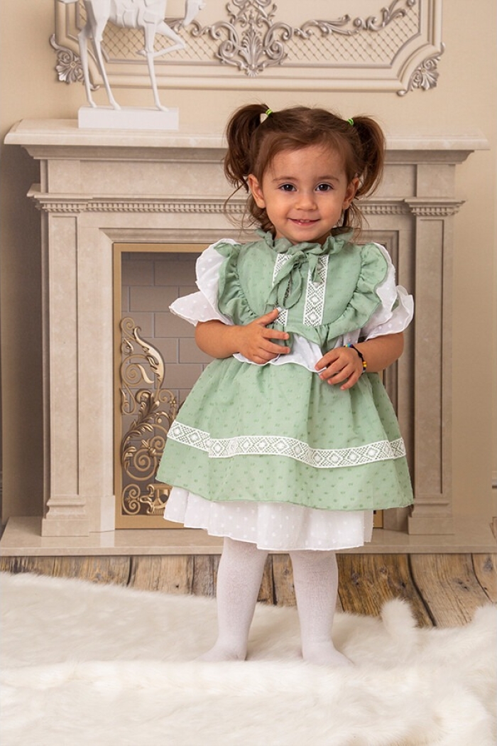 Wholesale Baby Girls Ruffled Dress 6-18M - Producer: KidsRoom - Wholesale Kids & Baby Clothes From Turkey - TheBS Kids
