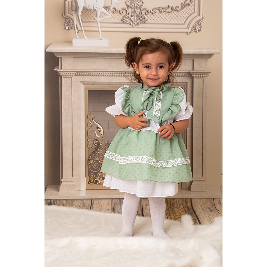 Wholesale Baby Girls Ruffled Dress 6-18M - Producer: KidsRoom - Wholesale Kids & Baby Clothes From Turkey - TheBS Kids