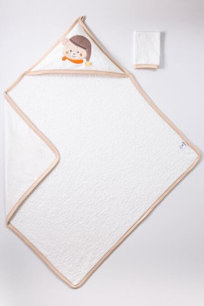 Wholesale Baby Unisex 2-Piece Set with Scrub Mitt and Towel 100x100 cm - Producer: Ramel Kids - Wholesale Kids & Baby Clothes From Turkey - TheBS Kids