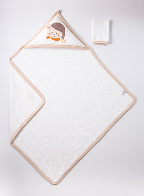 Wholesale Baby Unisex 2-Piece Set with Scrub Mitt and Towel 100x100 cm - Producer: Ramel Kids - Wholesale Kids & Baby Clothes From Turkey - TheBS Kids