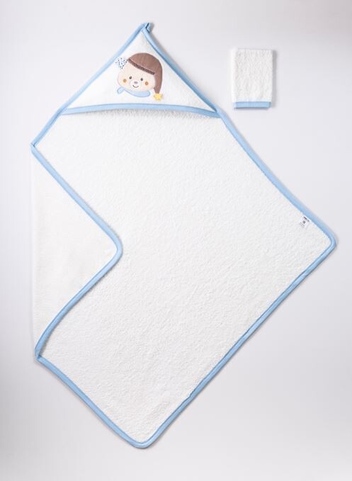 Wholesale Baby Unisex 2-Piece Set with Scrub Mitt and Towel 100x100 cm - Producer: Ramel Kids - Wholesale Kids & Baby Clothes From Turkey - TheBS Kids