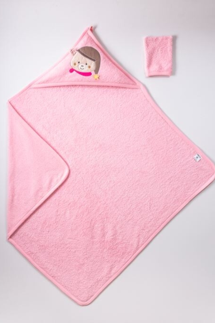 Wholesale Baby Unisex 2-Piece Set with Scrub Mitt and Towel 100x100 cm - Producer: Ramel Kids - Wholesale Kids & Baby Clothes From Turkey - TheBS Kids