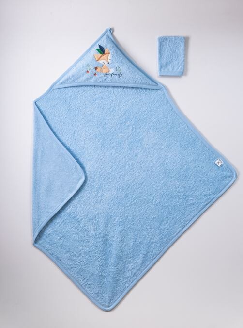 Wholesale Baby Unisex 2-Piece Set with Scrub Mitt and Towel 100x100 - Producer: Ramel Kids - Wholesale Kids & Baby Clothes From Turkey - TheBS Kids