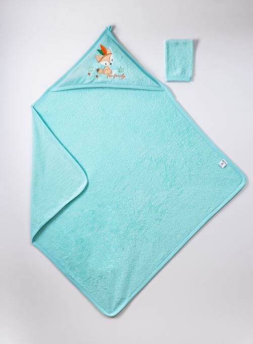 Wholesale Baby Unisex 2-Piece Set with Scrub Mitt and Towel 100x100 - Producer: Ramel Kids - Wholesale Kids & Baby Clothes From Turkey - TheBS Kids