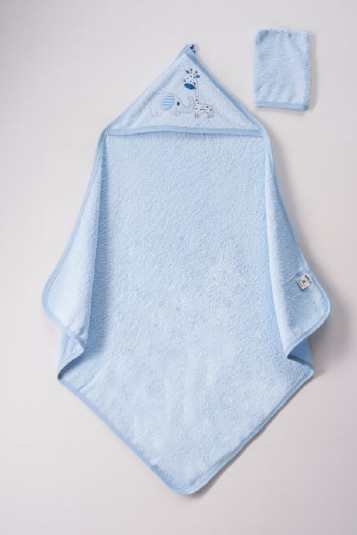 Wholesale Baby Unisex 2-Piece Set with Scrub Mitt and Towel 75x80 - Producer: Ramel Kids - Wholesale Kids & Baby Clothes From Turkey - TheBS Kids