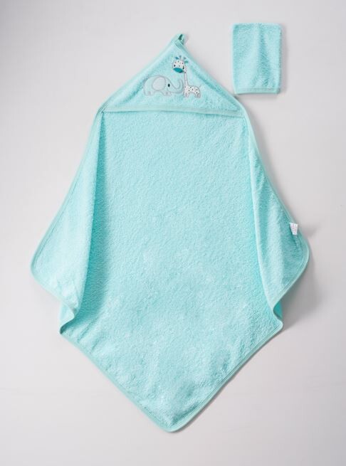 Wholesale Baby Unisex 2-Piece Set with Scrub Mitt and Towel 75x80 - Producer: Ramel Kids - Wholesale Kids & Baby Clothes From Turkey - TheBS Kids