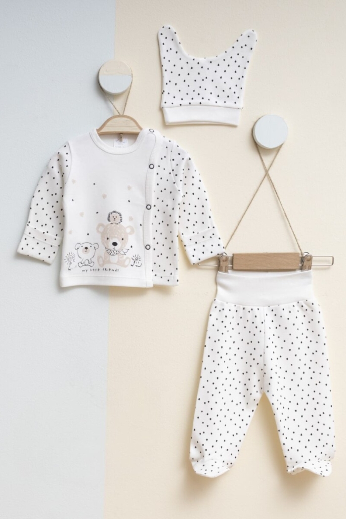 Wholesale Baby Unisex 3-Pieces Newborn Set 0-3M - Producer: Gümüş Baby - Wholesale Kids & Baby Clothes From Turkey - TheBS Kids