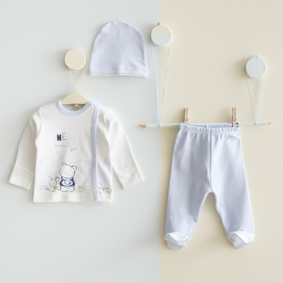 Wholesale Baby Unisex 3-Pieces Newborn Set 0-3M - Producer: Gümüş Baby - Wholesale Kids & Baby Clothes From Turkey - TheBS Kids