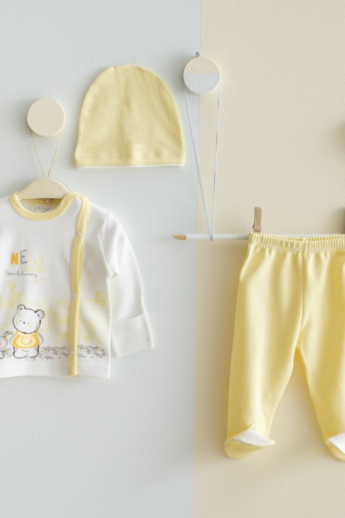 Wholesale Baby Unisex 3-Pieces Newborn Set 0-3M - Producer: Gümüş Baby - Wholesale Kids & Baby Clothes From Turkey - TheBS Kids