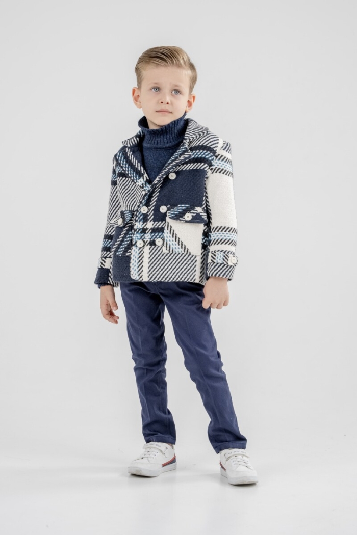 Wholesale Boys 3-Piece Coat Sweater and Pants Set 8-12Y - Producer: Lemon - Wholesale Kids & Baby Clothes From Turkey - TheBS Kids