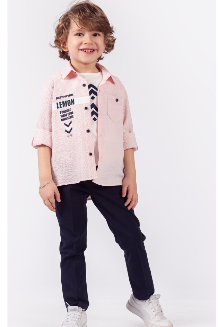 Wholesale Boys 3-Piece Shirt Pants And T-Shirt Set 1-4Y - Producer: Lemon - Wholesale Kids & Baby Clothes From Turkey - TheBS Kids