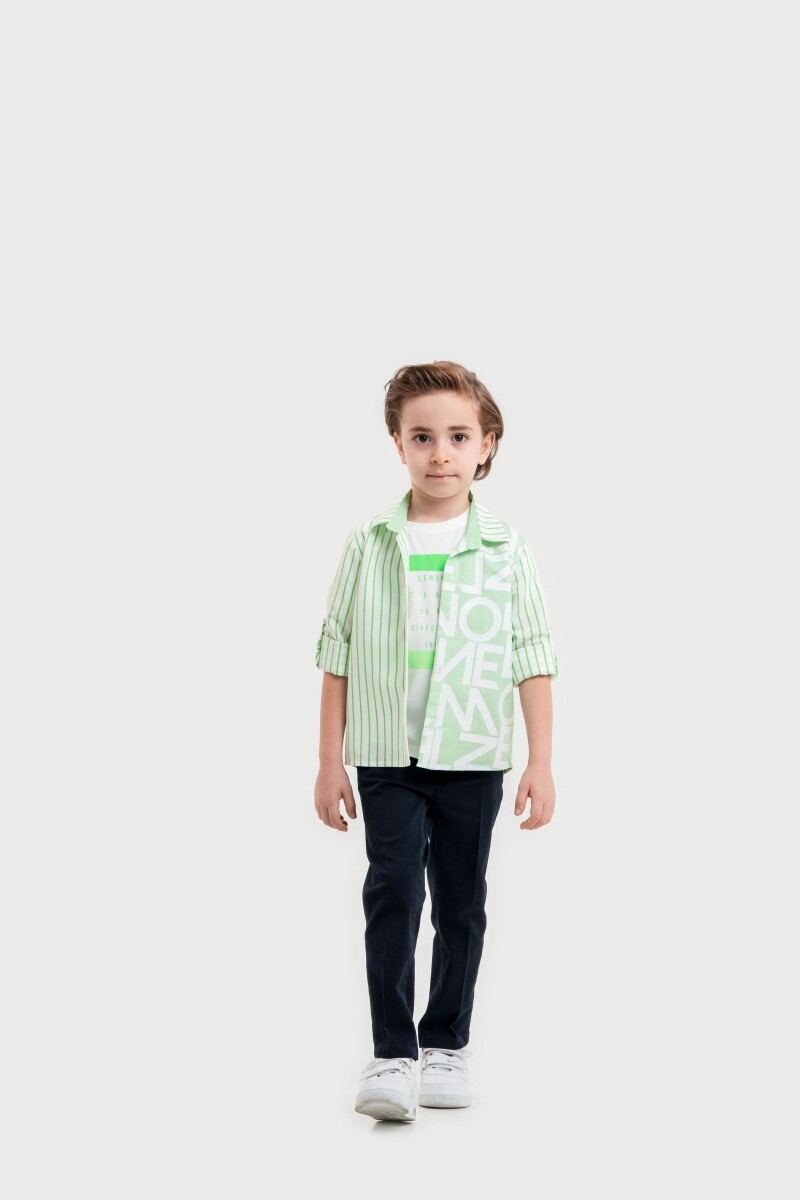 Wholesale Boys 3-Piece Shirt, T-Shirt and Pants Set 3-7Y - Producer: Lemon - Wholesale Kids & Baby Clothes From Turkey - TheBS Kids